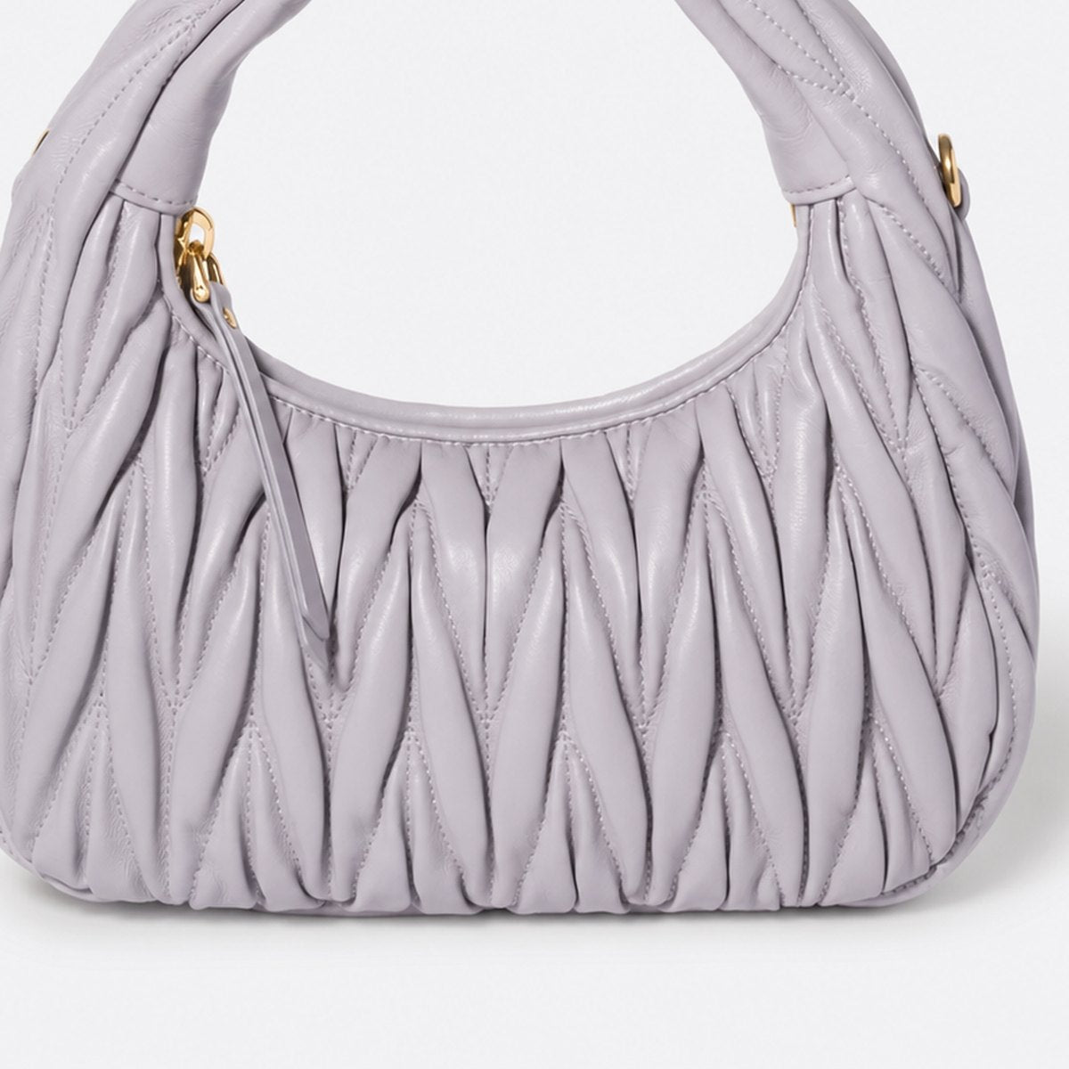 Wisteria Quilted Leather Hobo Bag, photo 3