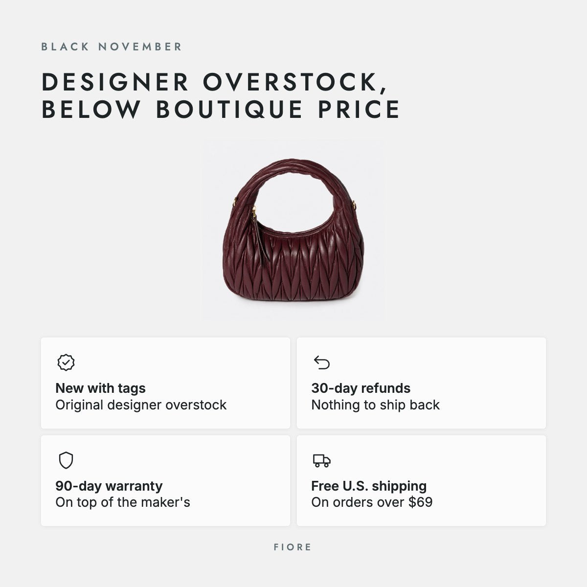 Burgundy Quilted Leather Hobo Bag, photo 5