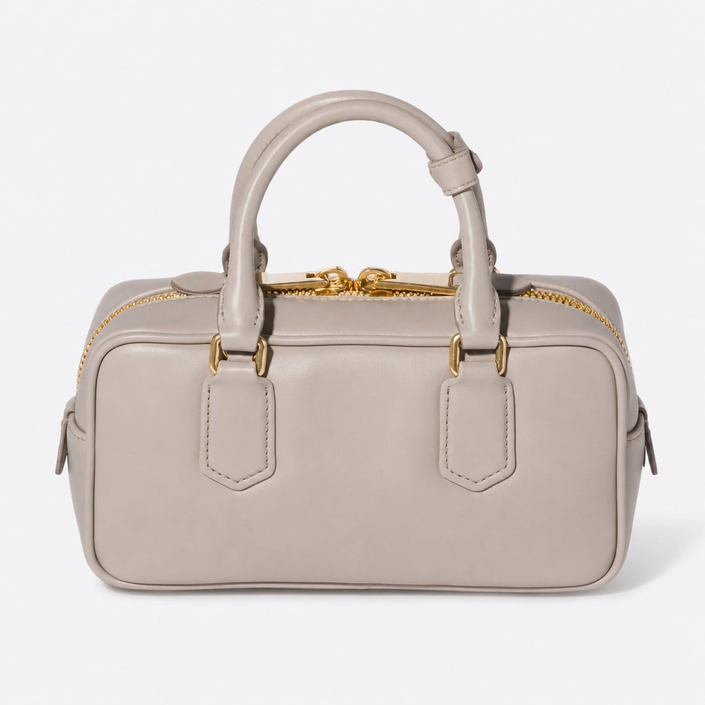 Pumice Stone Padded Leather Top-Handle Bag, photo 1