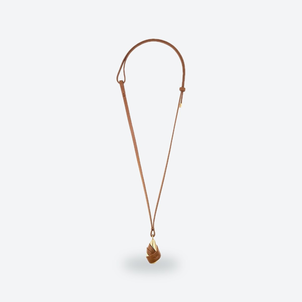 Gold Leather Necklace, photo 1