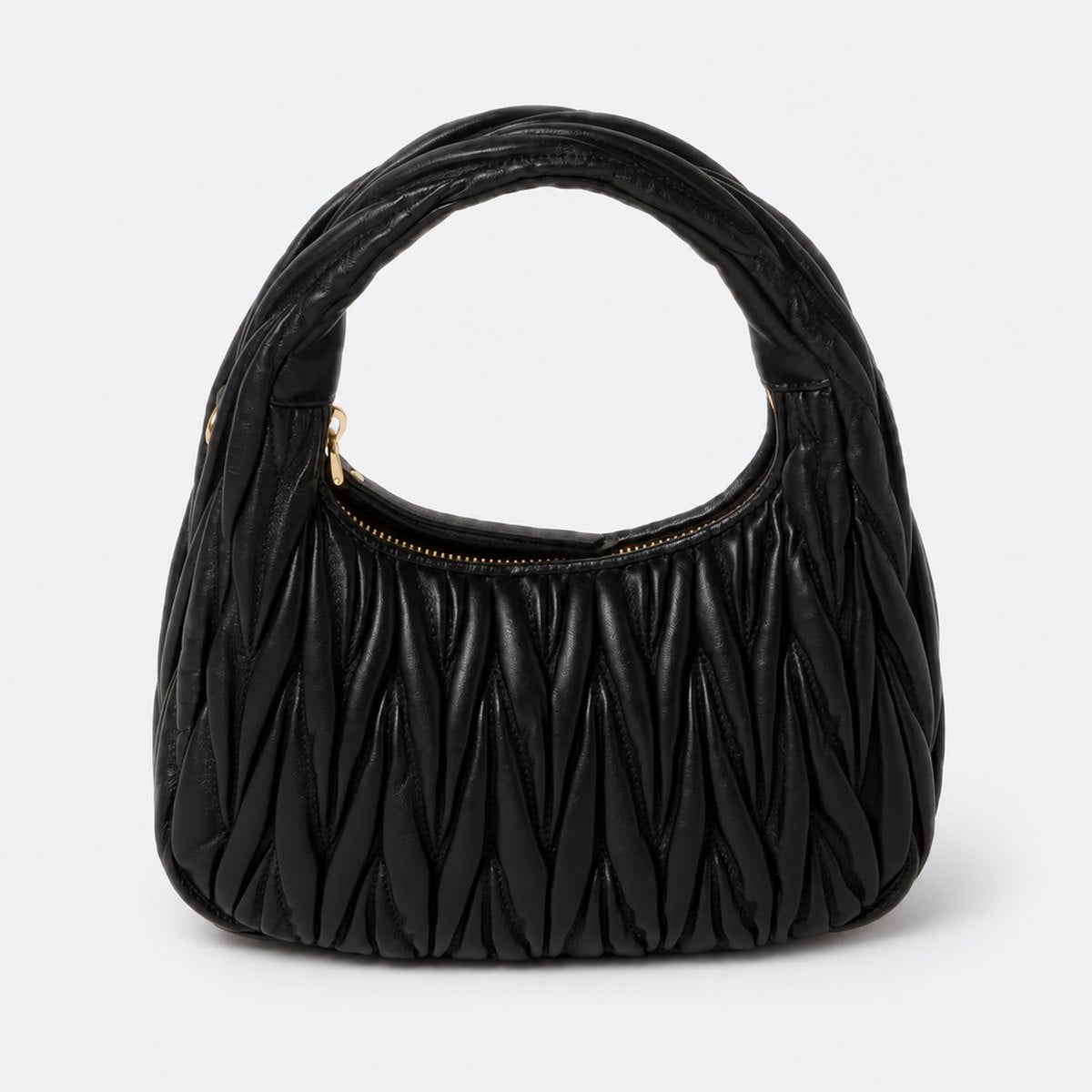 Black Quilted Leather Hobo Bag, photo 1