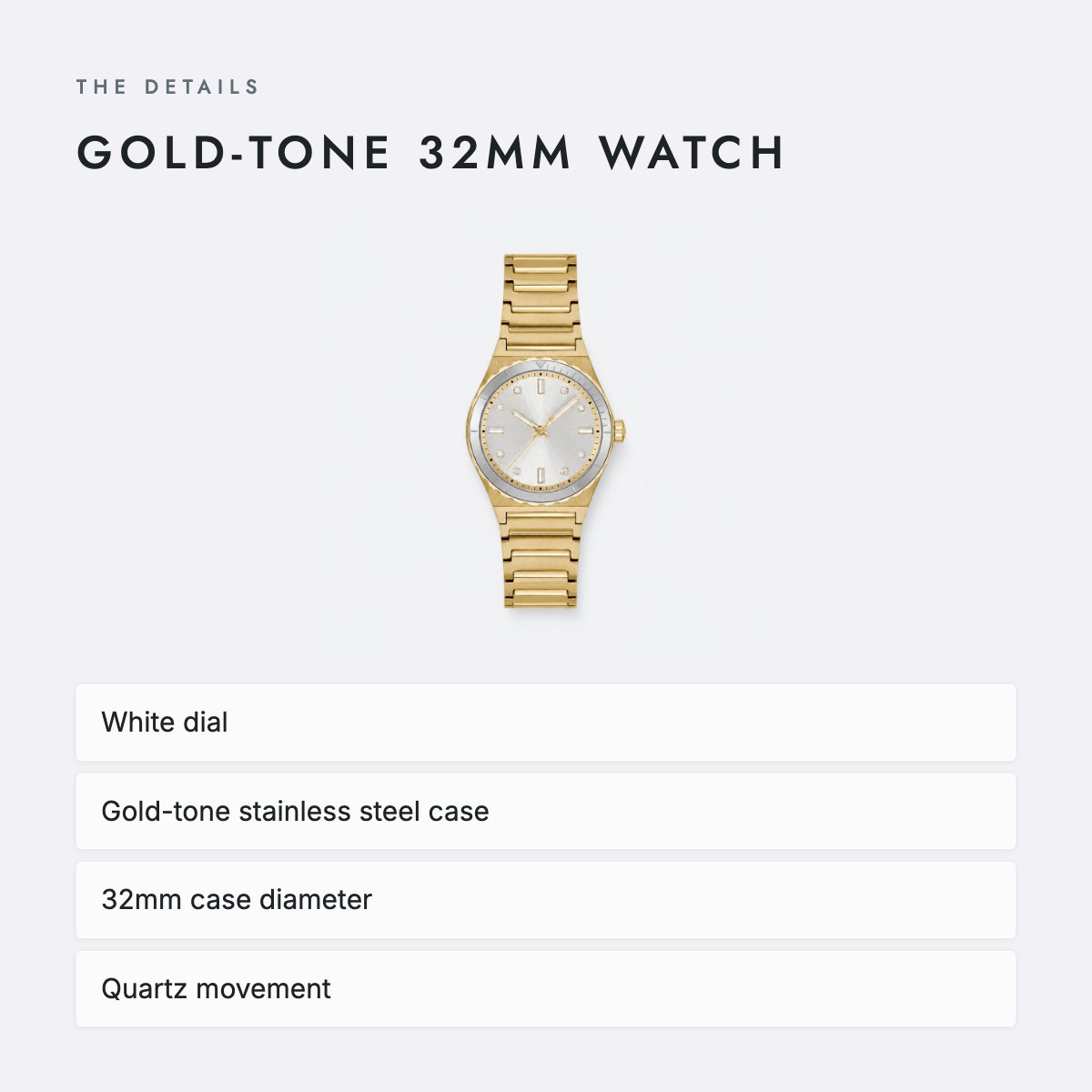 Gold-tone 32mm Watch, photo 4