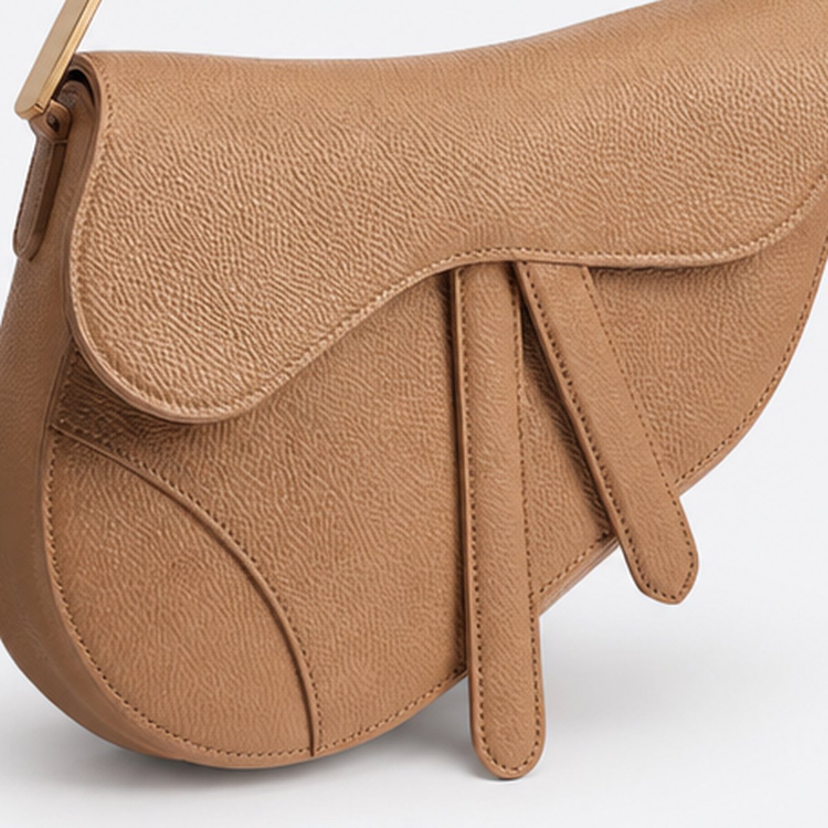 Small Camel Grained Calfskin Top-Handle Bag, photo 3