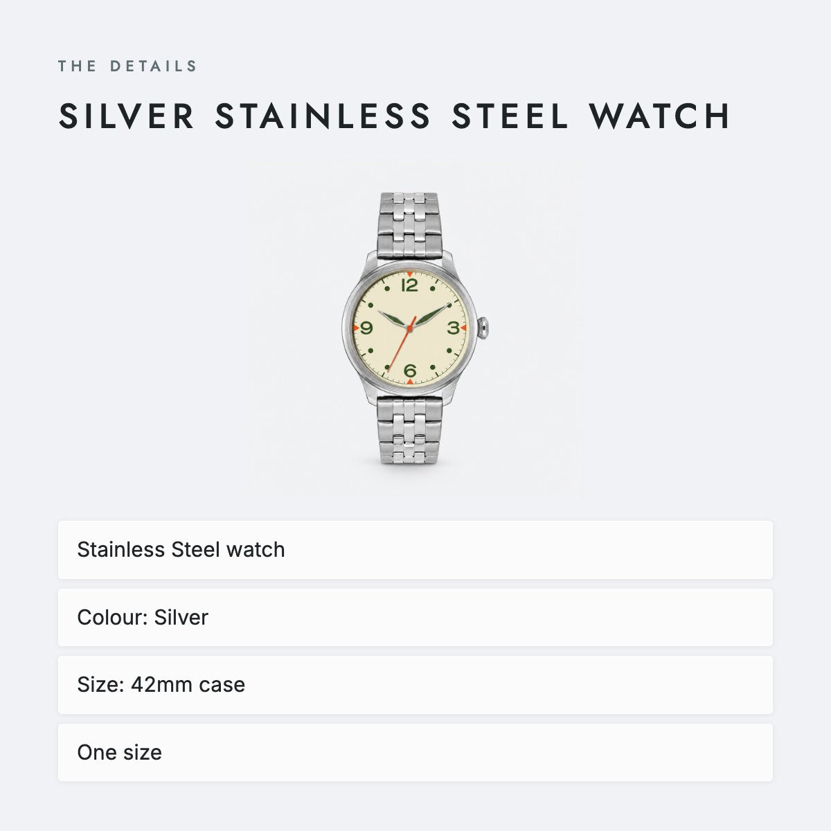 Silver Stainless Steel Watch, photo 4