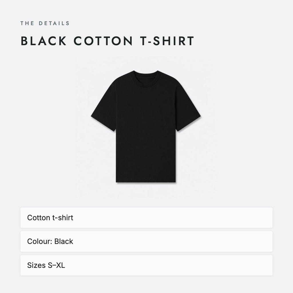 Black Cotton T-Shirt, photo 4