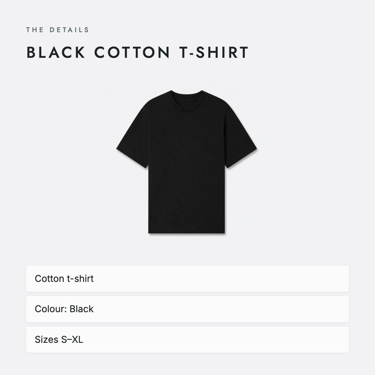 Black Cotton T-Shirt, photo 4