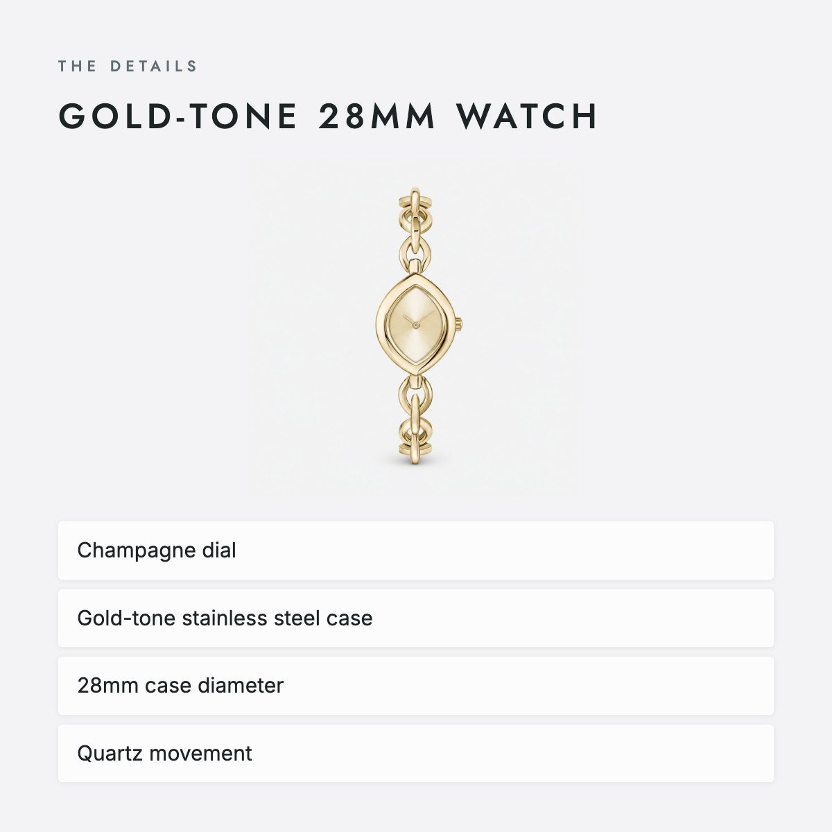 Gold-tone 28mm Watch, photo 4