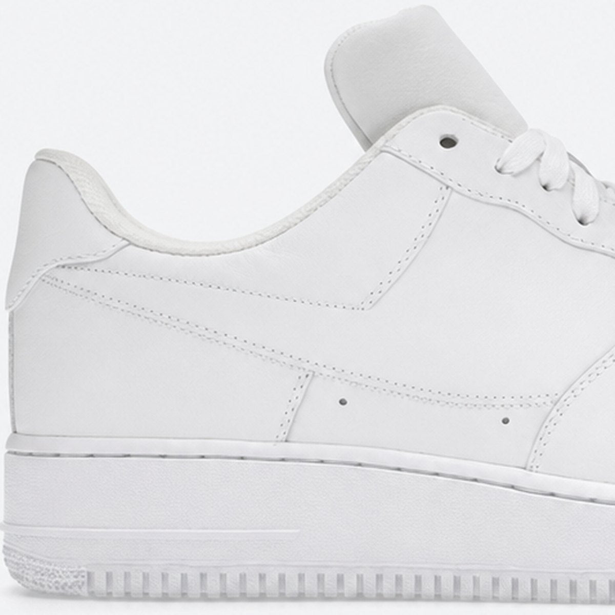 White Leather Low-Top Sneakers, photo 2
