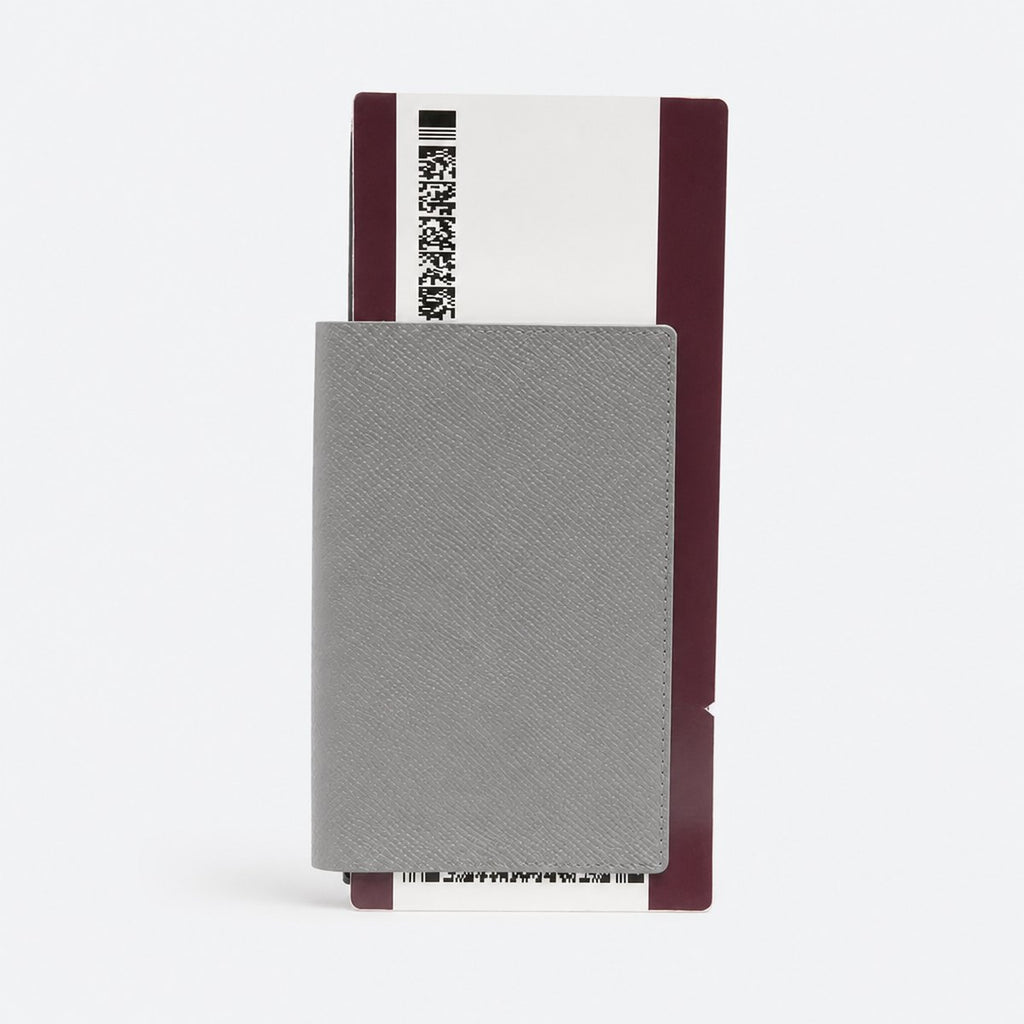 Grey and Black Leather Passport Wallet, photo 1