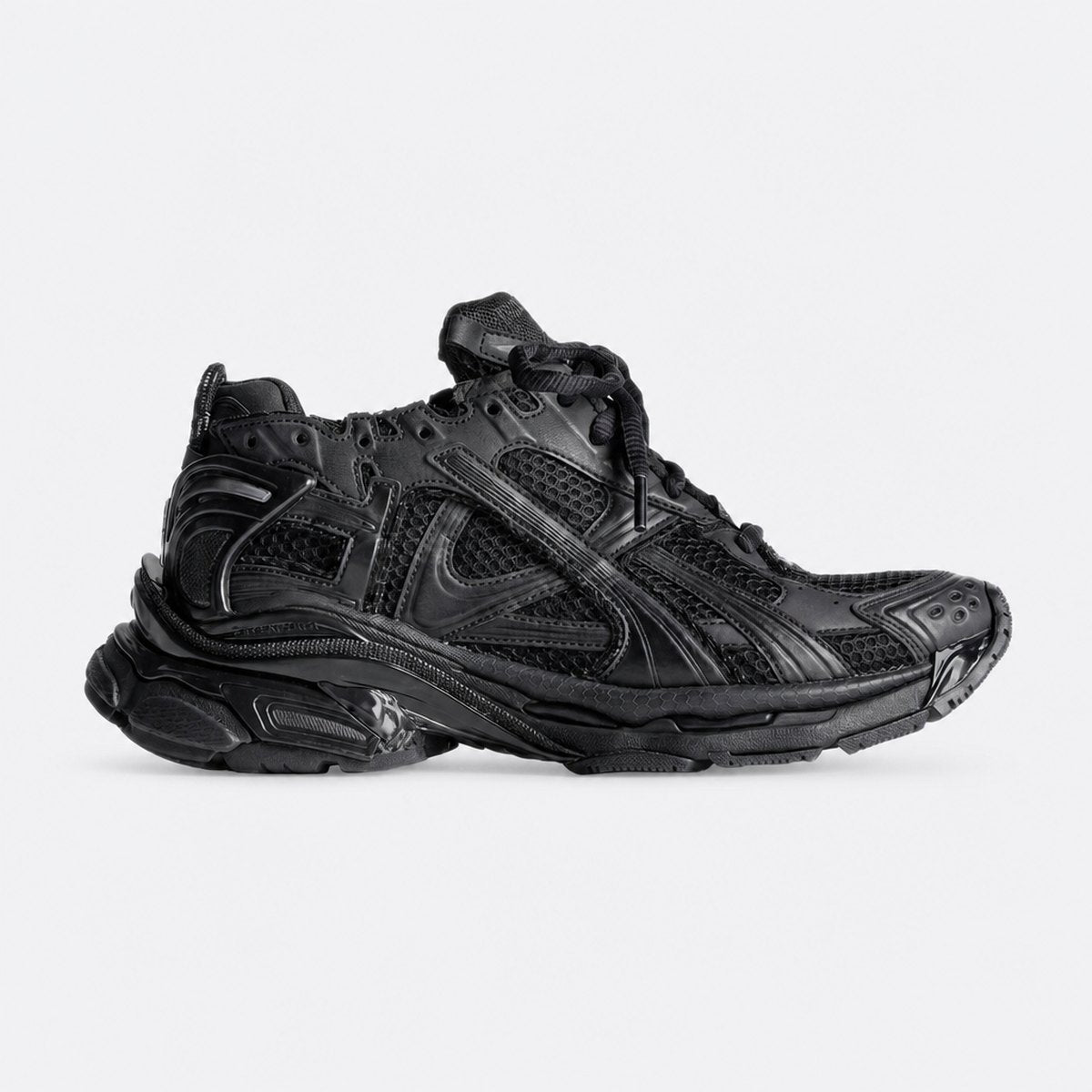 Black Layered Mesh Sneakers, photo 1