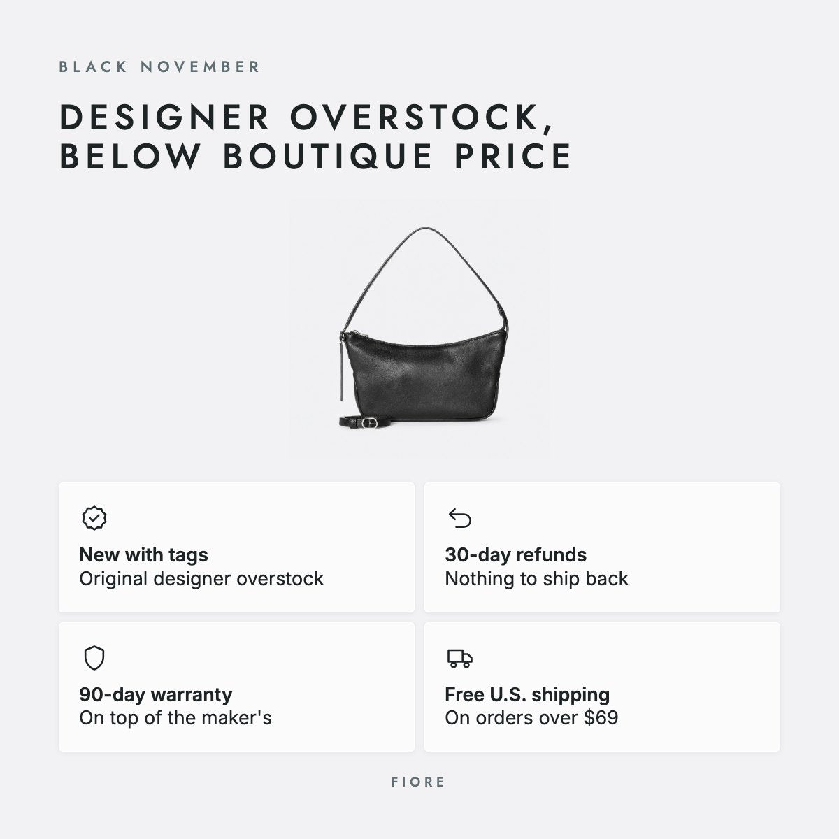 Black Leather Shoulder Bag, photo 5