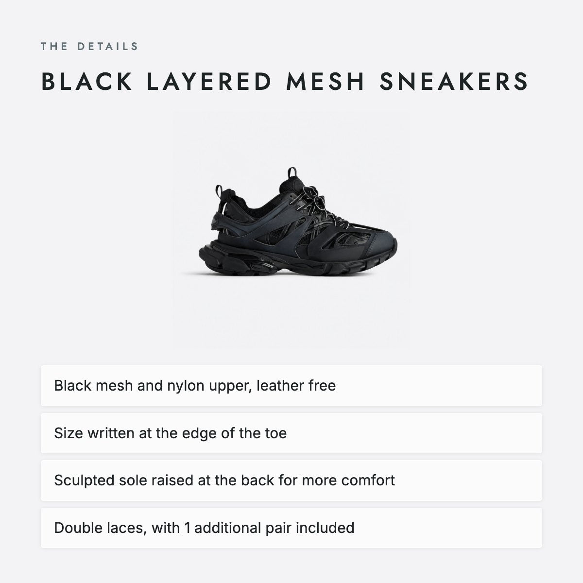 Black Layered Mesh Sneakers, photo 4