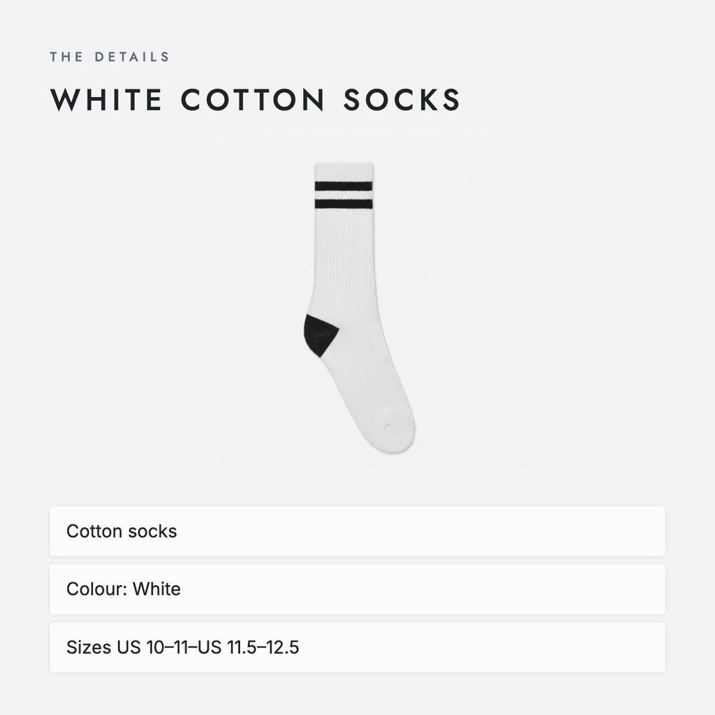White Cotton Socks, photo 4