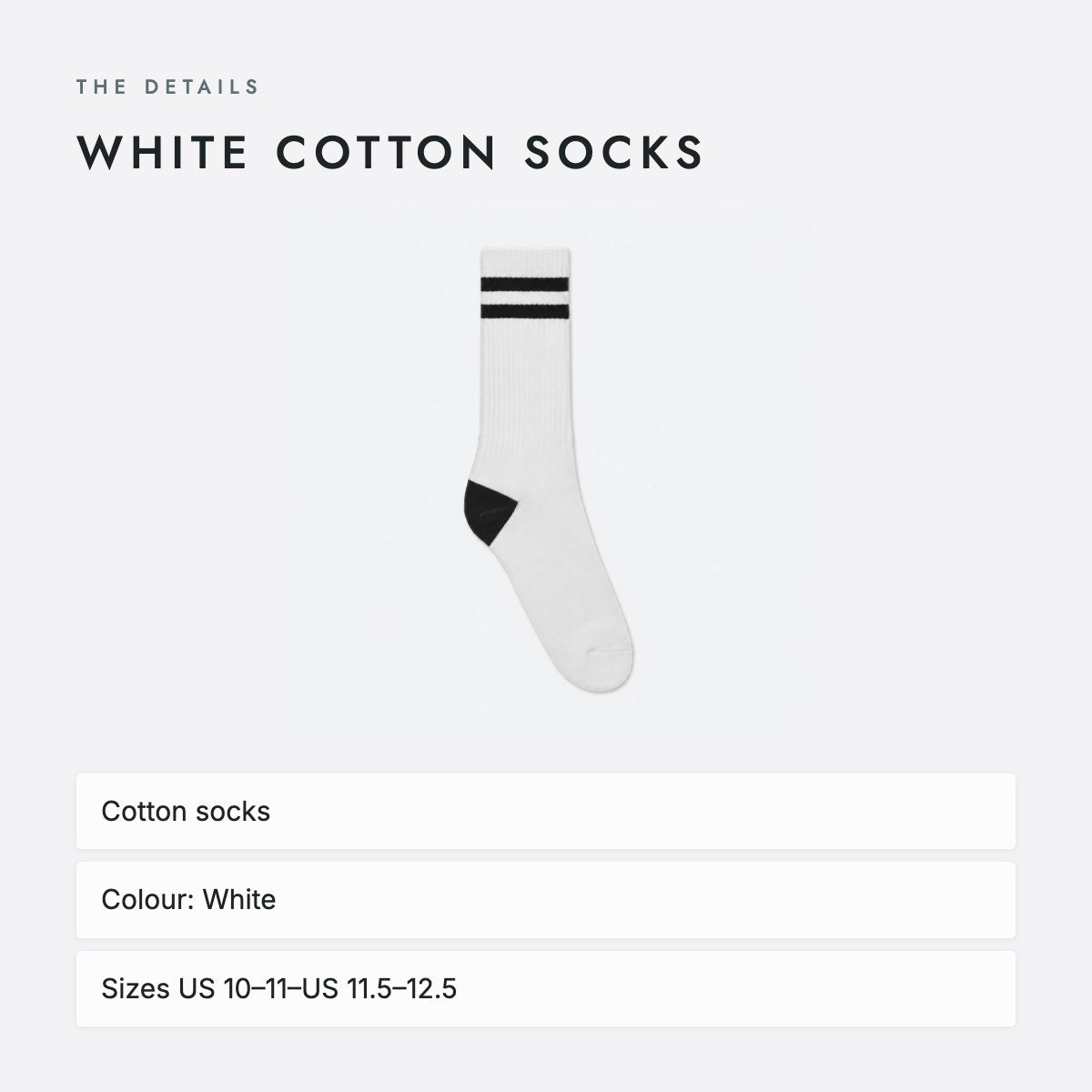 White Cotton Socks, photo 4