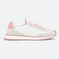 White and Pink Suede Panel Sneakers, photo 1