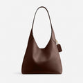 Maple Brown Grain Leather Hobo Shoulder Bag, photo 1