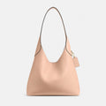 Cream Grain Leather Hobo Shoulder Bag, photo 1