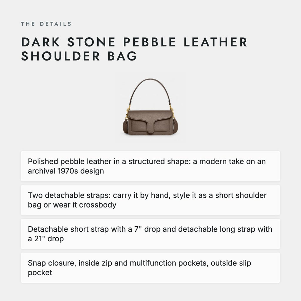 Dark Stone Pebble Leather Shoulder Bag, photo 4