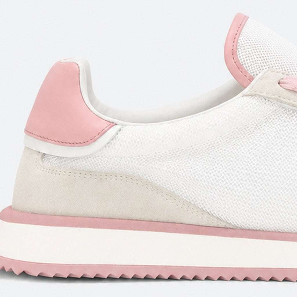 White and Pink Suede Panel Sneakers, photo 2