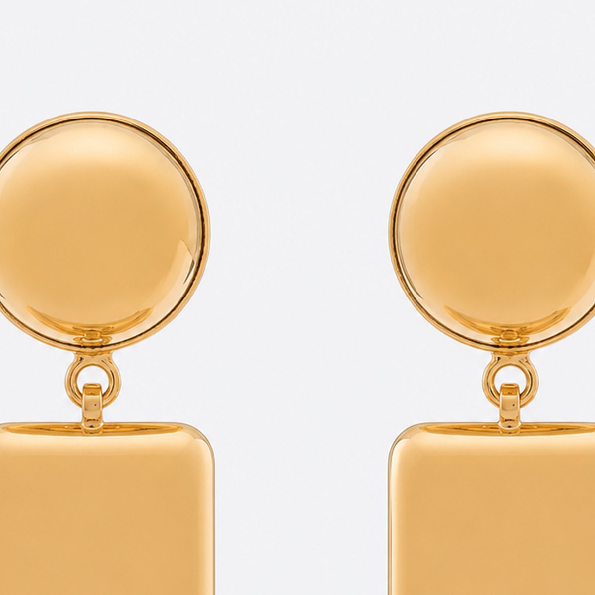 Gold-Tone Clip-On Disc Drop Earrings, photo 2