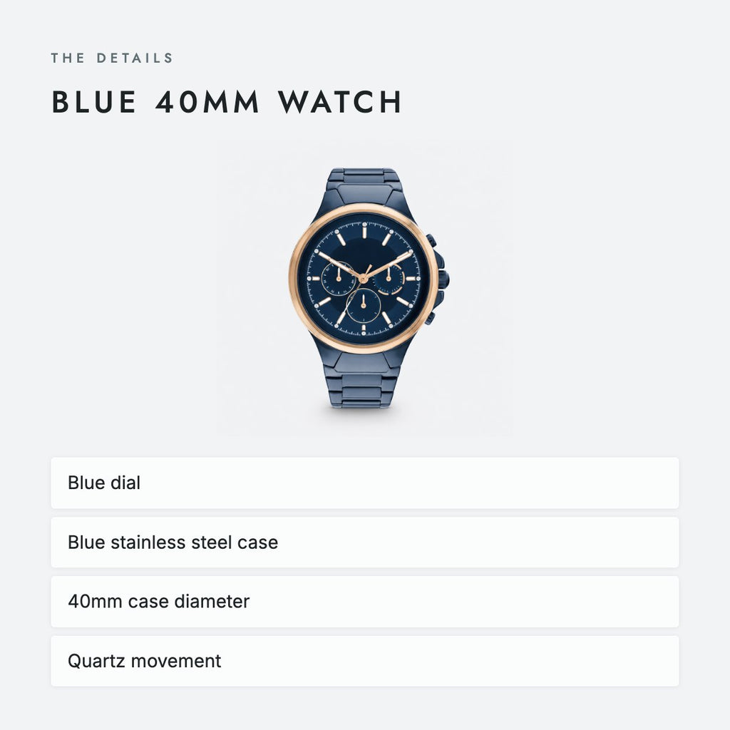 Blue 40mm Watch, photo 4