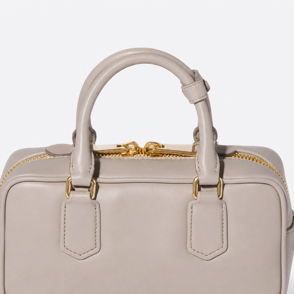 Pumice Stone Padded Leather Top-Handle Bag, photo 2