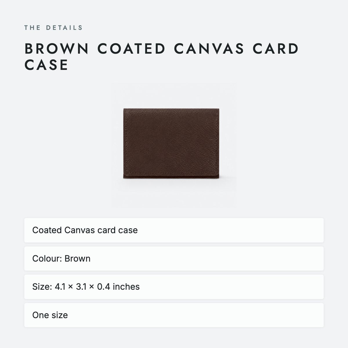 Brown Coated Canvas Card Case, photo 4