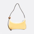 Pastel Yellow Lambskin Curved Shoulder Bag, photo 1