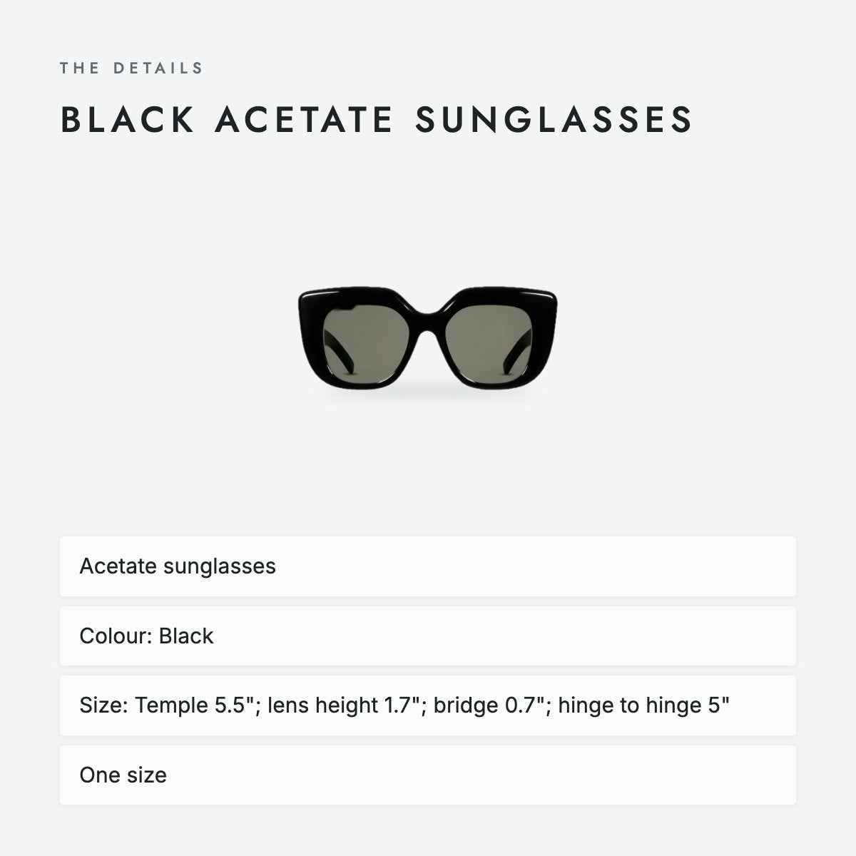 Black Acetate Sunglasses, photo 4
