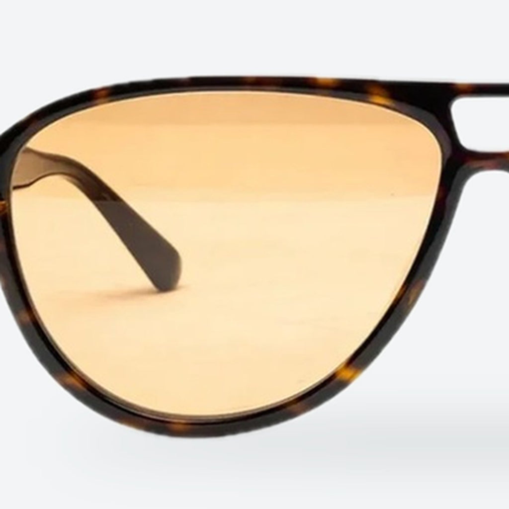 Tortoiseshell Pilot Sunglasses with Orange Lenses, photo 2