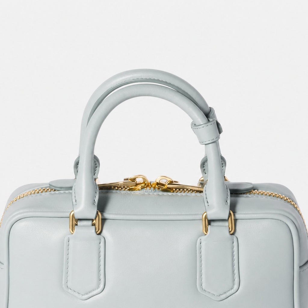 Lake Blue Padded Leather Top-Handle Bag, photo 2
