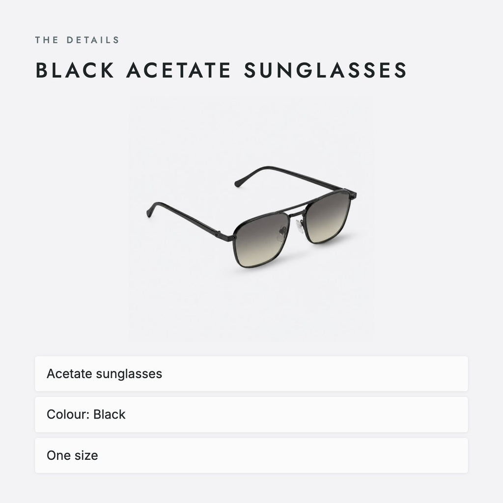 Black Acetate Sunglasses, photo 4