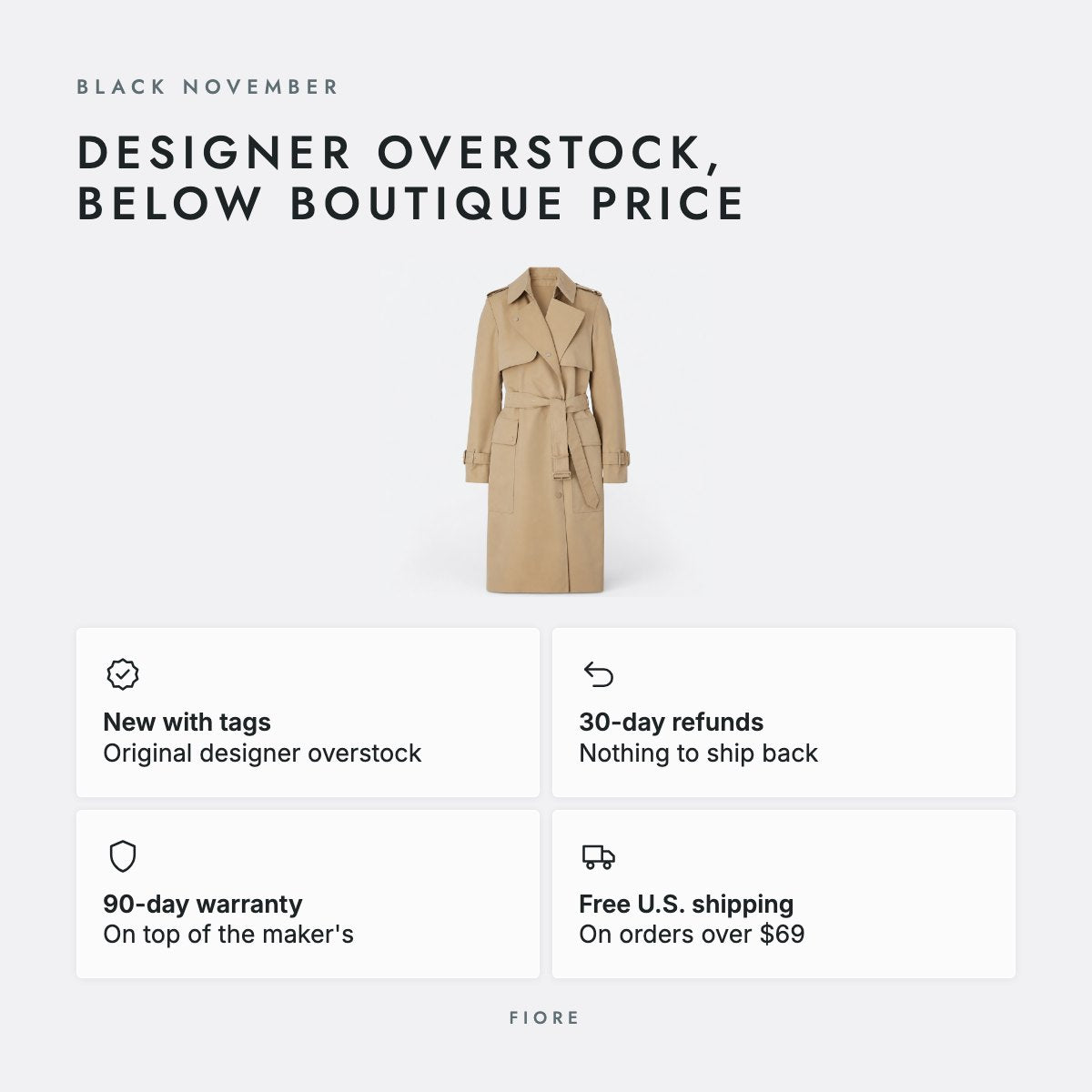 Beige Cotton Double-Breasted Trench Coat, photo 5