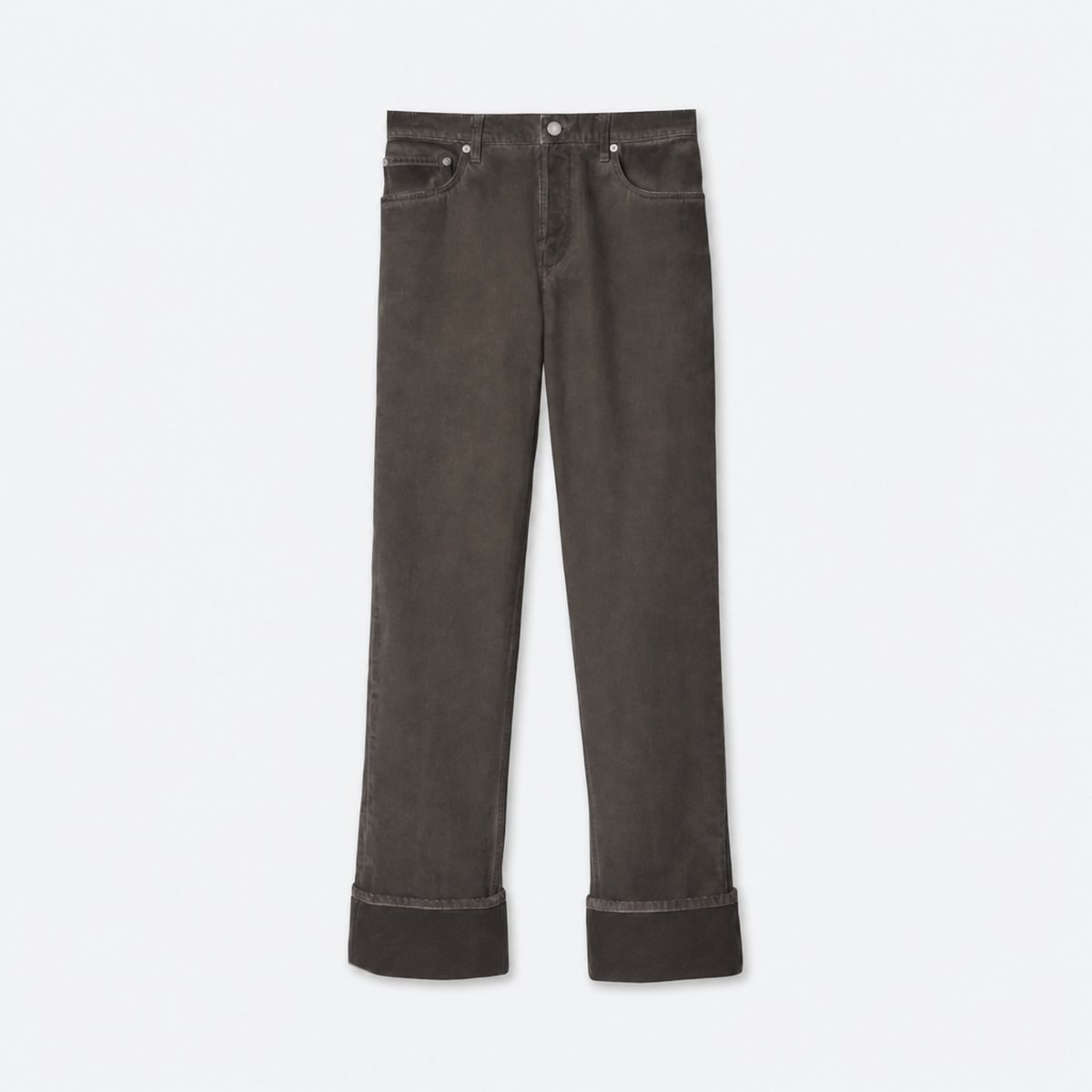 Dark Grey Washed Wide-Leg Jeans, photo 1