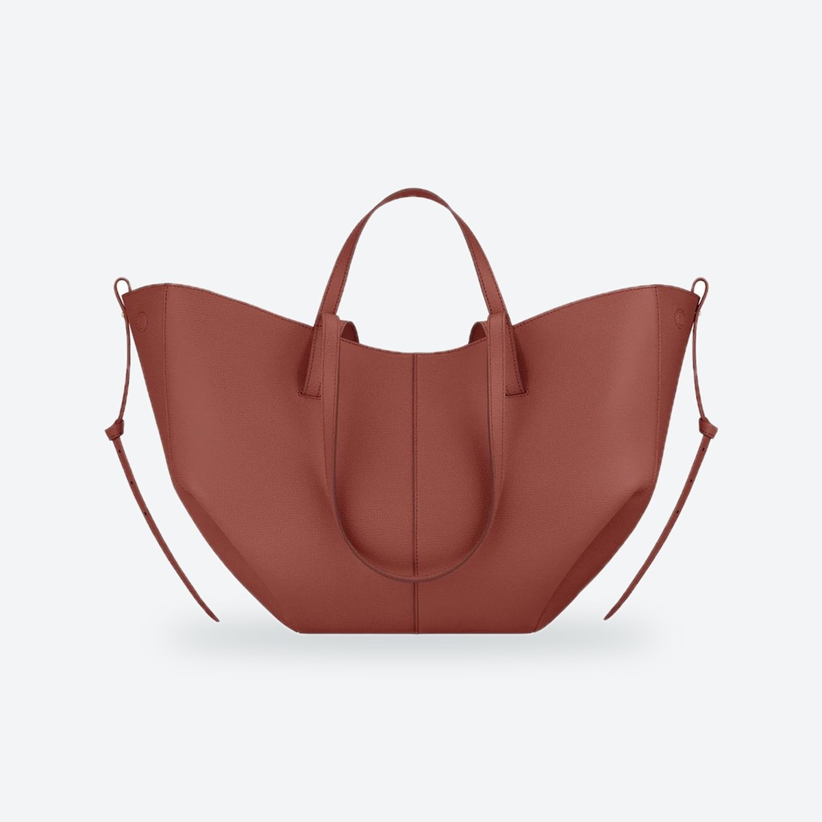 Large Terracotta Textured Leather Tote, photo 1
