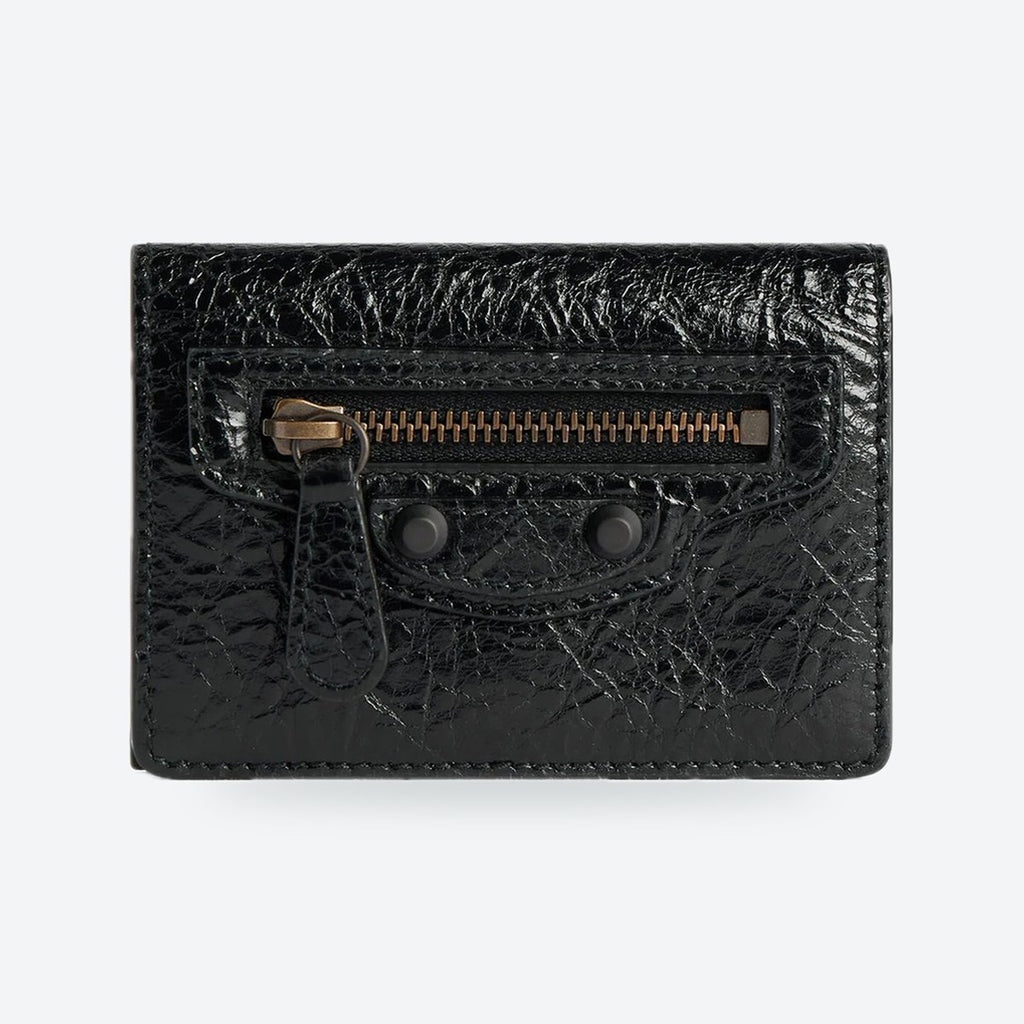 Black Leather Compact Wallet, photo 1