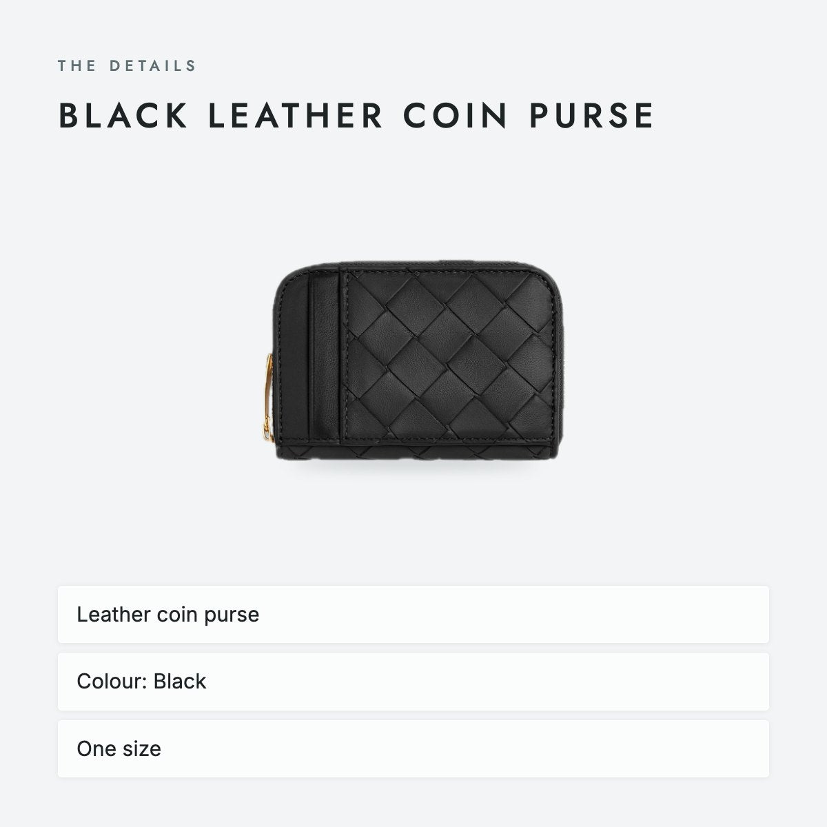 Black Leather Coin Purse, photo 4