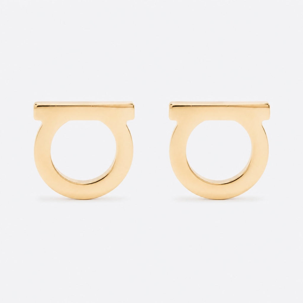 Gold-Tone Open-Ring Stud Earrings, photo 1