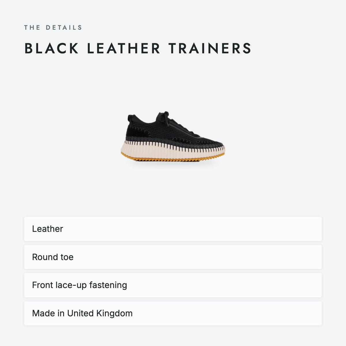 Black Leather Trainers, photo 4
