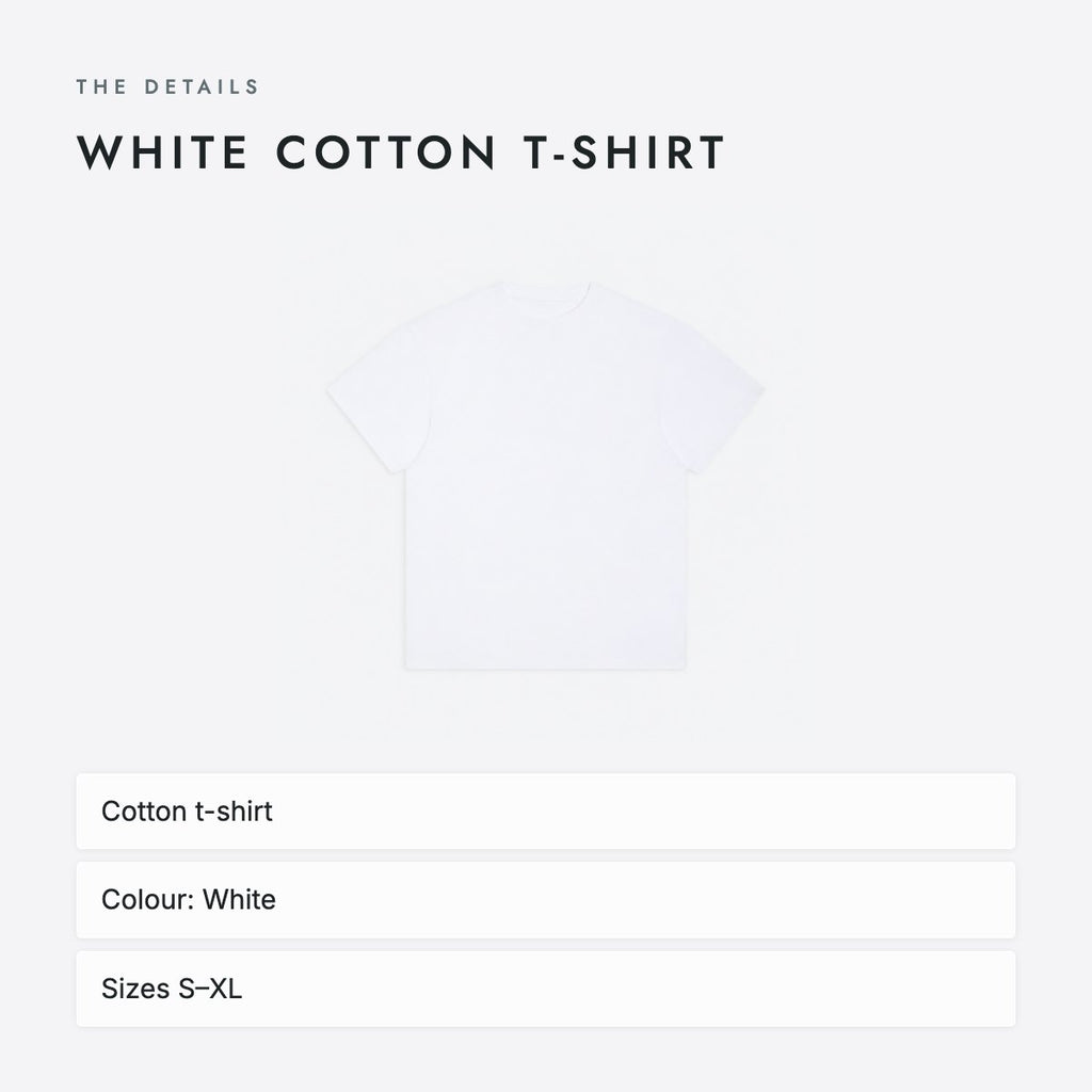 White Cotton T-Shirt, photo 4