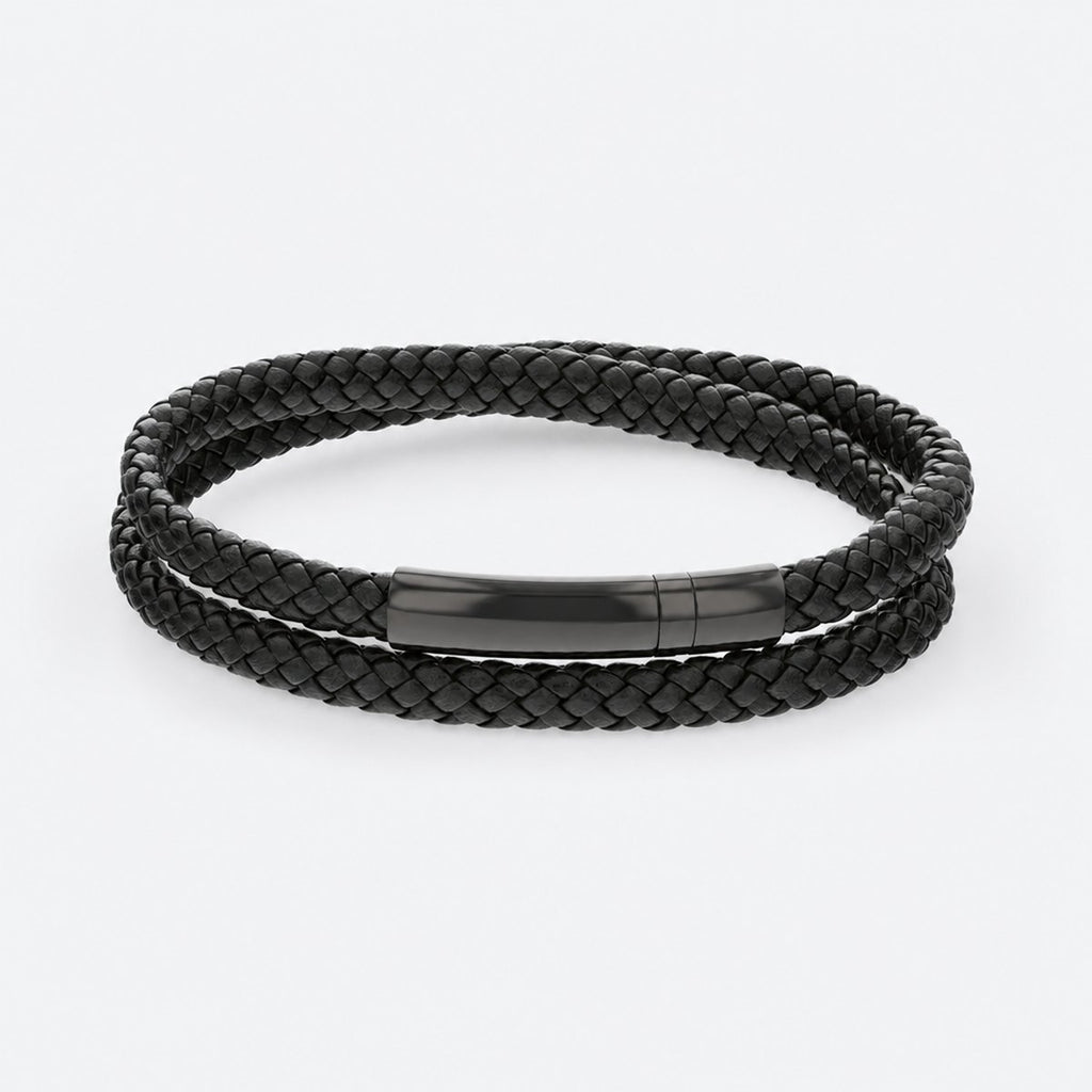 Black Leather Bracelet, photo 1