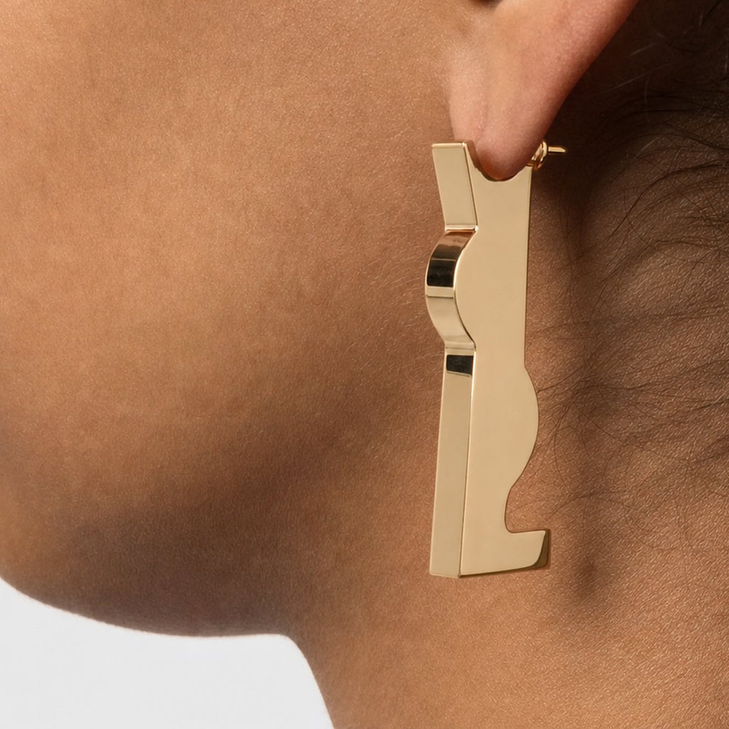 Gold-Tone Sculpted Letter Earring, photo 3