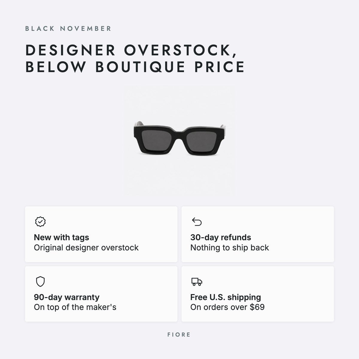 Black Square-Frame Sunglasses with Dark Lenses, photo 5