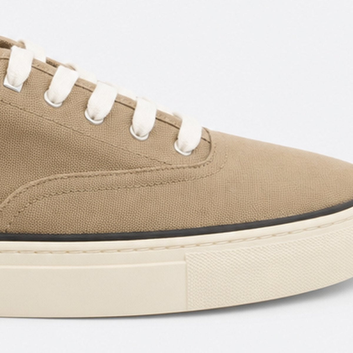 Beige Cotton Sneakers, photo 3