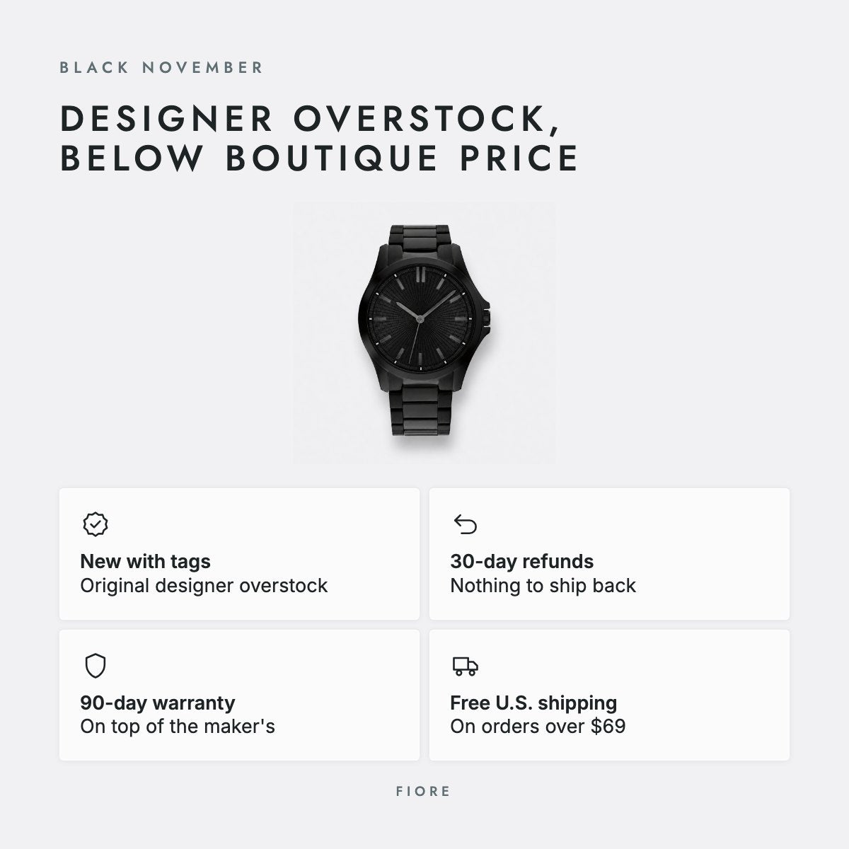 Black Stainless Steel Watch, photo 5