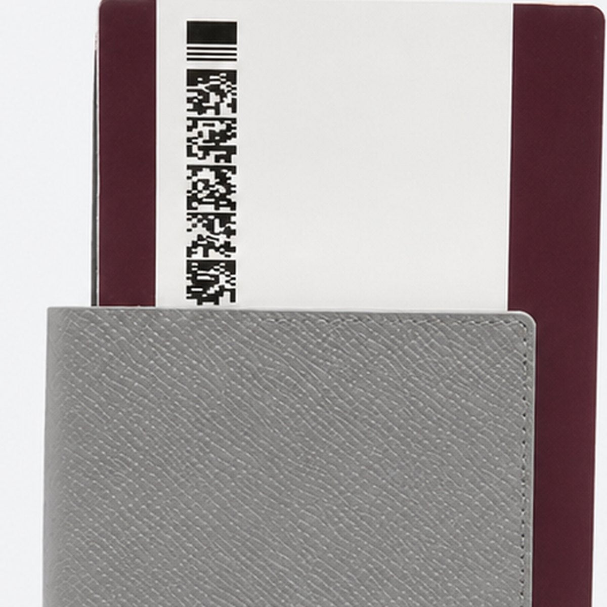 Grey and Black Leather Passport Wallet, photo 2