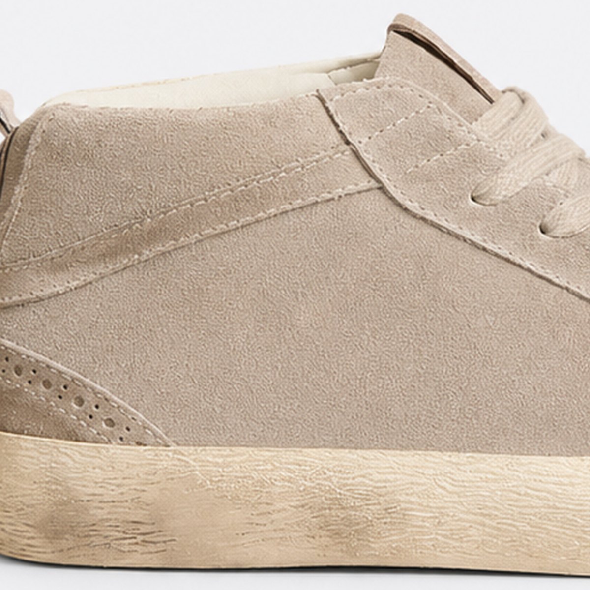 Beige Leather Trainers, photo 2