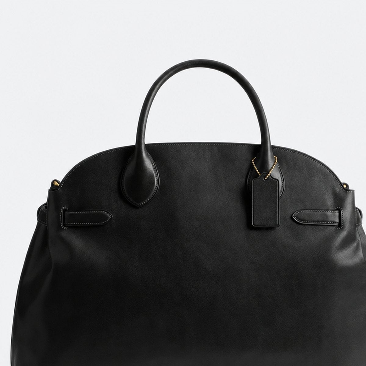 Black Grain Leather Carryall Bag, photo 2