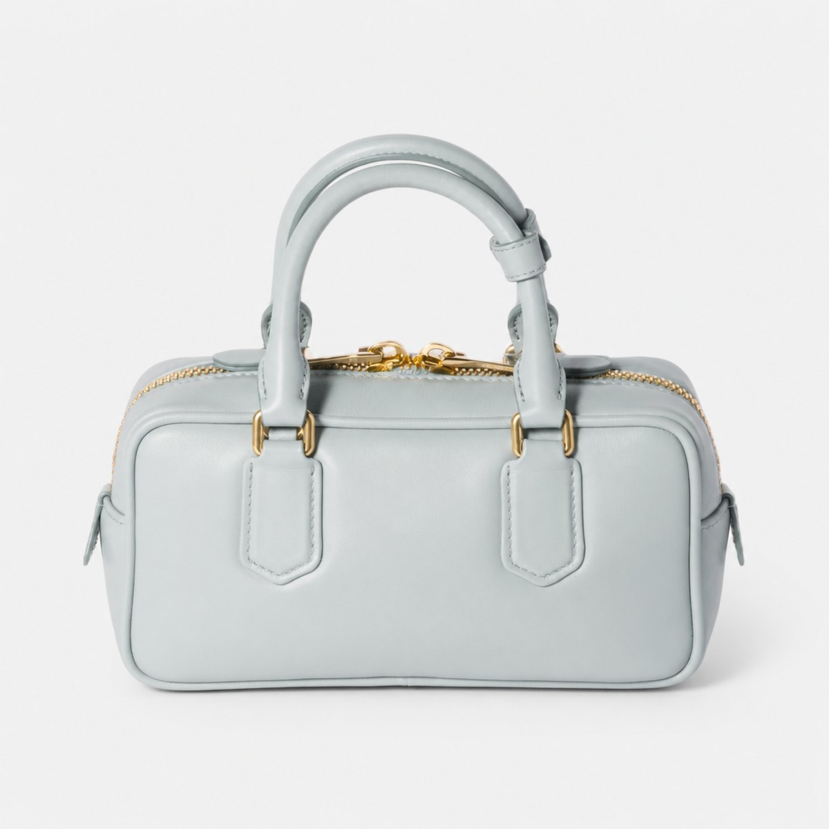 Lake Blue Padded Leather Top-Handle Bag, photo 1