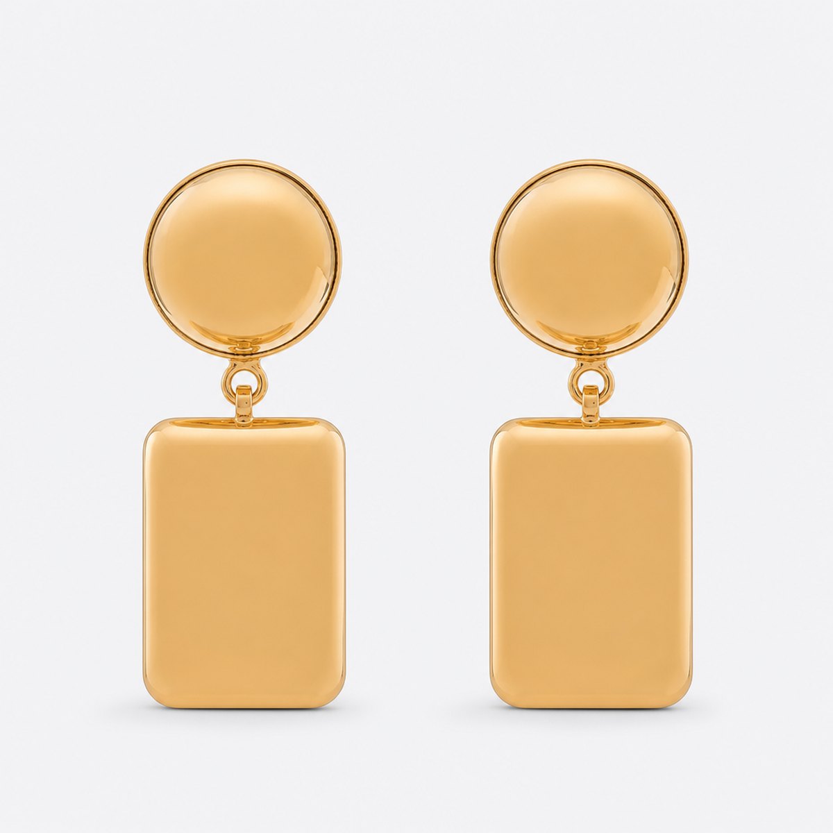 Gold-Tone Clip-On Disc Drop Earrings, photo 1